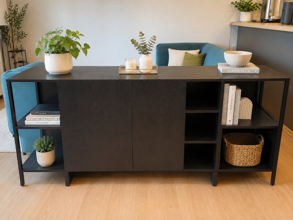 Dressoir hout metaal, Huis en Inrichting, Kasten | Dressoirs, Ophalen, Metaal