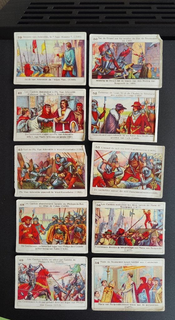Vlaanderen nr 39, 42, 45, 48, 49, 50, 52, 53, 54, 56, Verzenden, Gebruikt, Overige onderwerpen, Prent