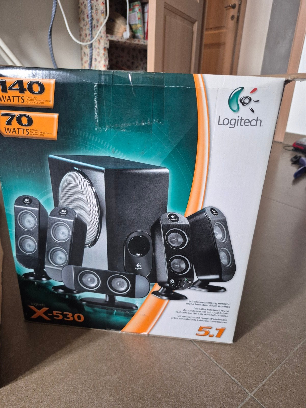 Logitech X-530, Computers en Software, Pc speakers, Ophalen of Verzenden, Logitech