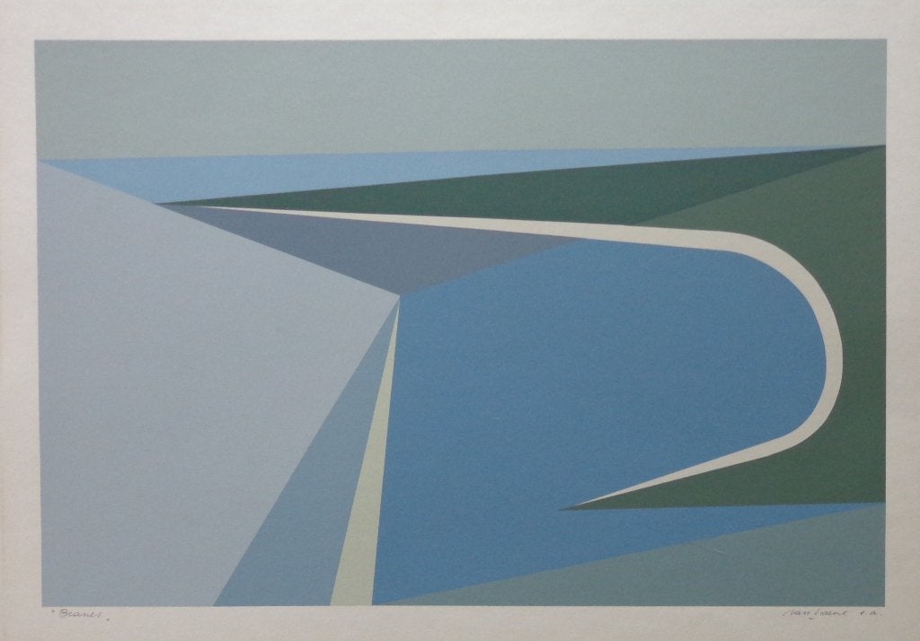 MAURITS VAN SAENE / BEANES / KLEURLITHO / 50x70cm / SIG, Antiek en Kunst, Gelimiteerde oplage, Ophalen of Verzenden, Abstract