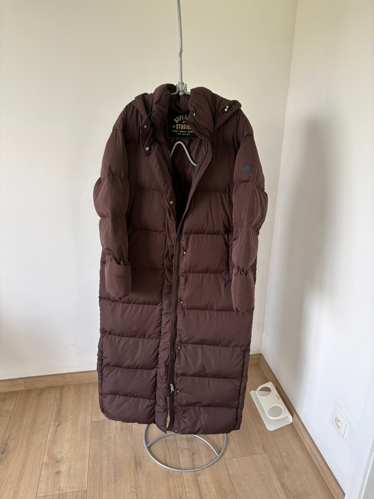 Superdry lange pufferjas, Kleding | Dames, Ophalen, Zo goed als nieuw, Maat 38/40 (M)