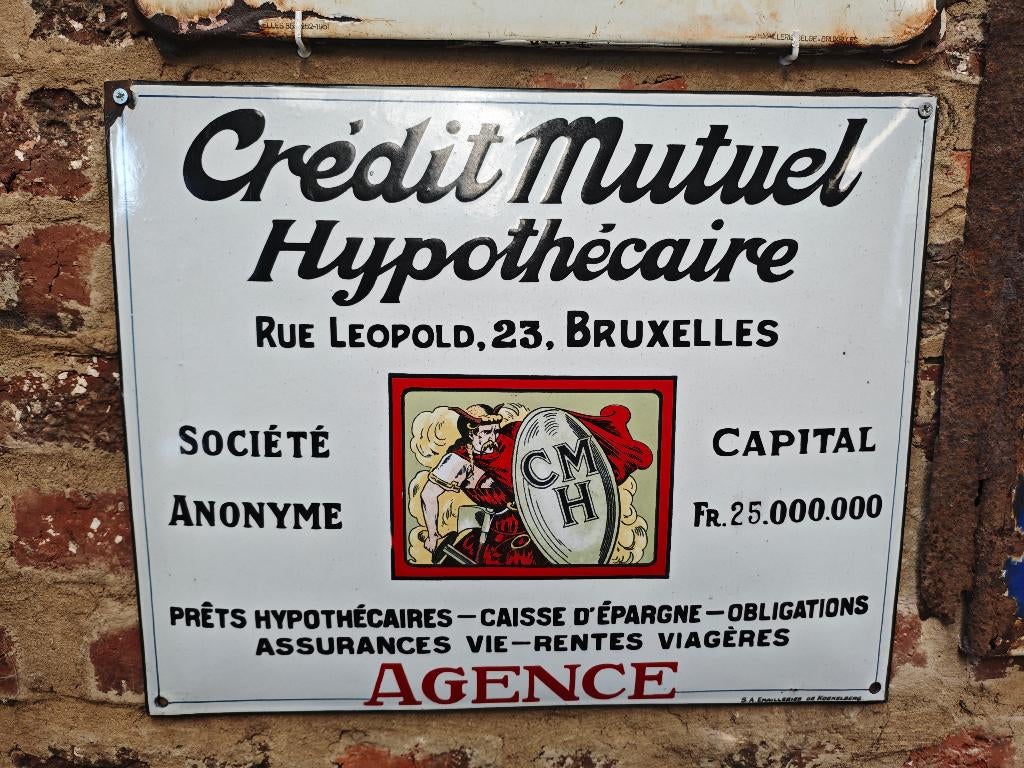 Emaille bord Crédit Mutuel Hypothécaire, Enlèvement
