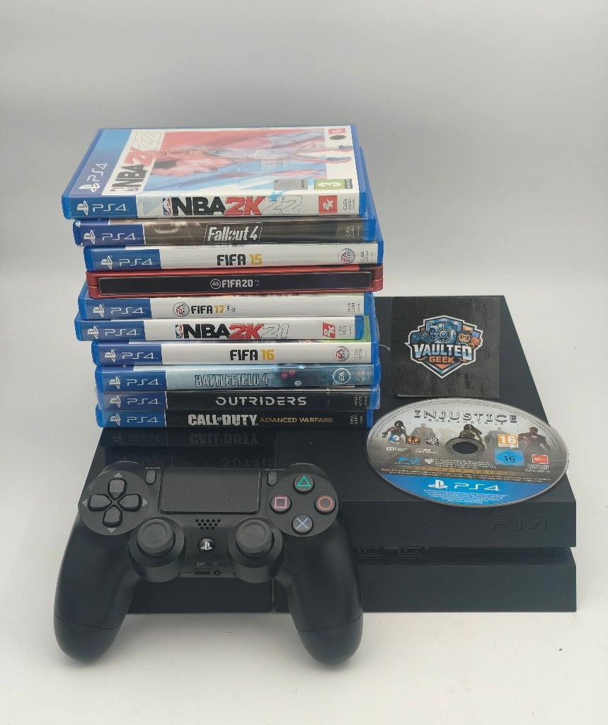 PS4 500GB ( Firmware 11.00) + controler en 11 games, Refurbished, Ophalen of Verzenden, Met 1 controller, Original