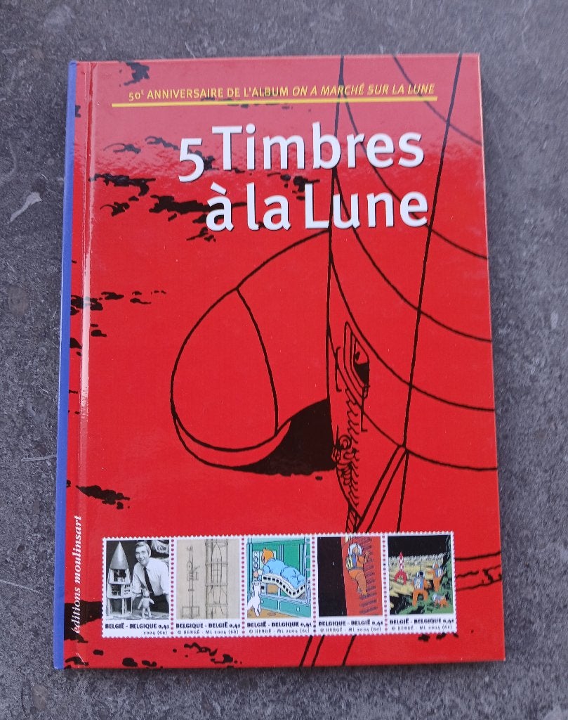 Livre Hergé "5 timbres à lune", Enlèvement, Neuf, HERGE