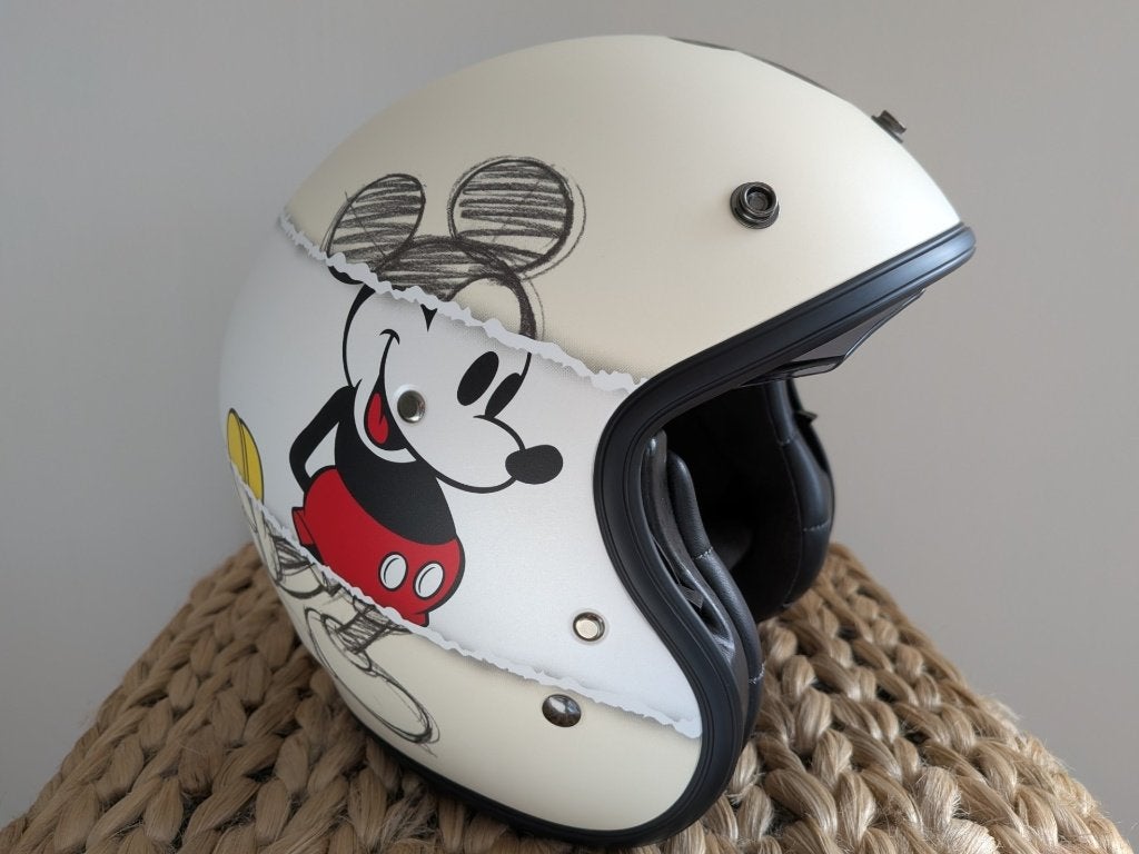 HJC V31 Disney Mickey Sketch motorhelm - L 58-59, Motoren, Kleding | Motorhelmen, Dames, Ophalen of Verzenden, L, Tweedehands