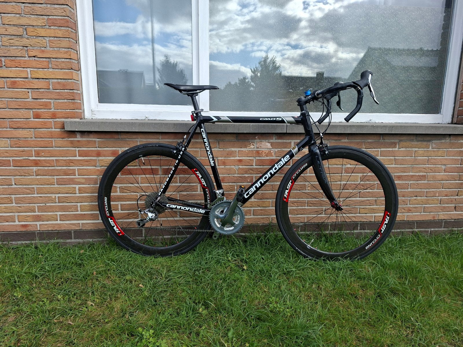 Cannondale CAAD5 Racefiets – Maat 58 – Carbon wielen & Tiagr, Vélos & Vélomoteurs, Autres marques, 10 à 15 vitesses, Frein sur jante