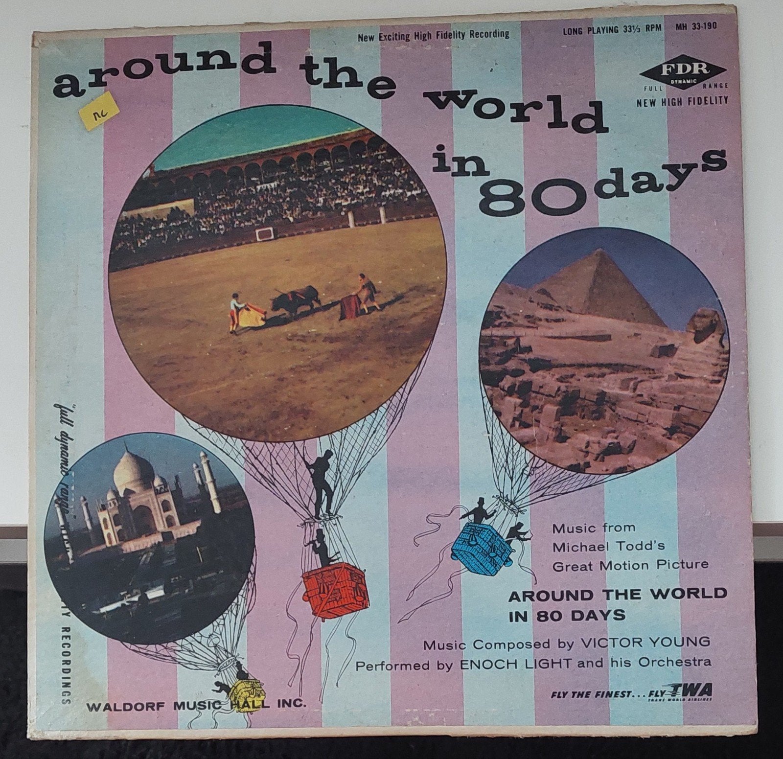 vinyle 33 tours "Around the world in 80 days", Enlèvement ou Envoi, Utilisé