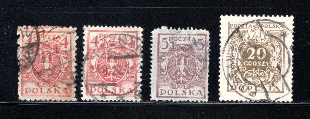 POLOGNE Lot 1921 estampillé, Envoi, Pologne, Affranchi