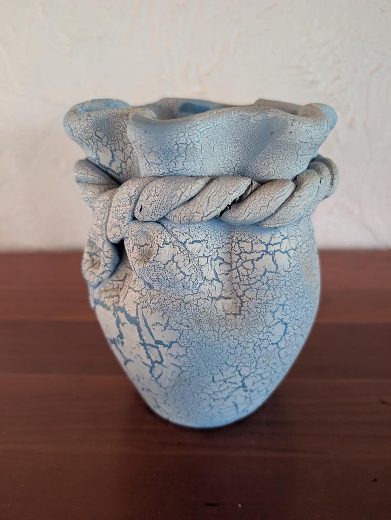 Terracotta vaas / bloempot: blauw, Enlèvement ou Envoi, Comme neuf