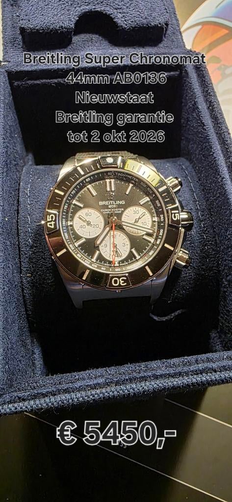 Breitling Super Chronomat 44 mm Full set, Bijoux, Sacs & Beauté, Montres | Hommes, Enlèvement, Breitling