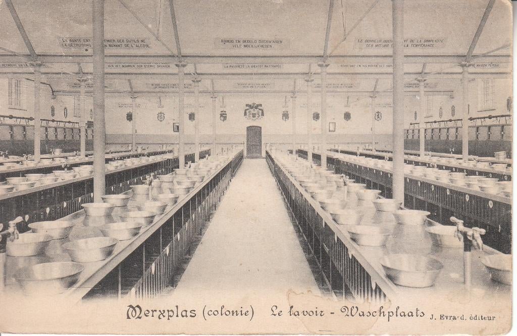 Postkaart - Merksplas kolonie - de wasplaats, Verzamelen, Ophalen of Verzenden, Voor 1920, Gelopen, Antwerpen