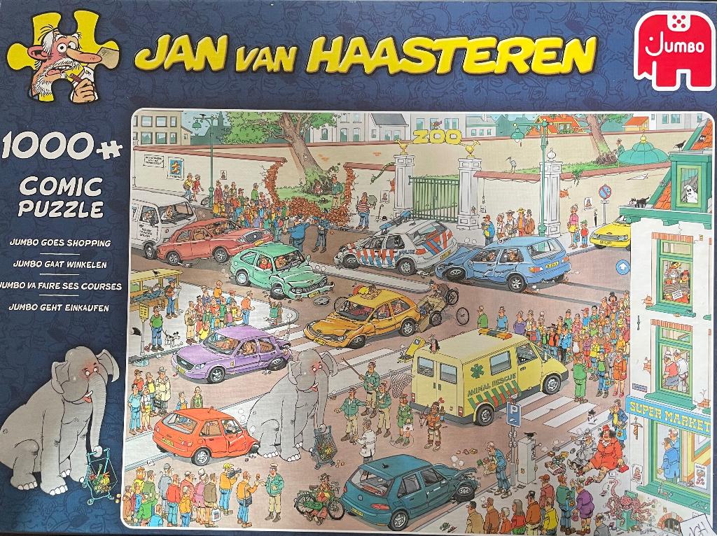 Jumbo gaat winkelen - JVH Puzzel 1000 stukjes, Enlèvement, 500 à 1500 pièces, Comme neuf, Puzzle
