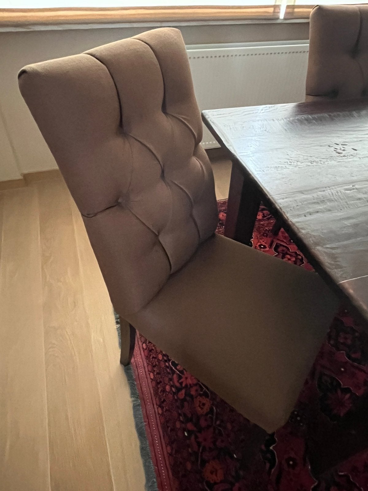 6 stoelen + tafel, Huis en Inrichting, Stoelen, Ophalen, Zo goed als nieuw