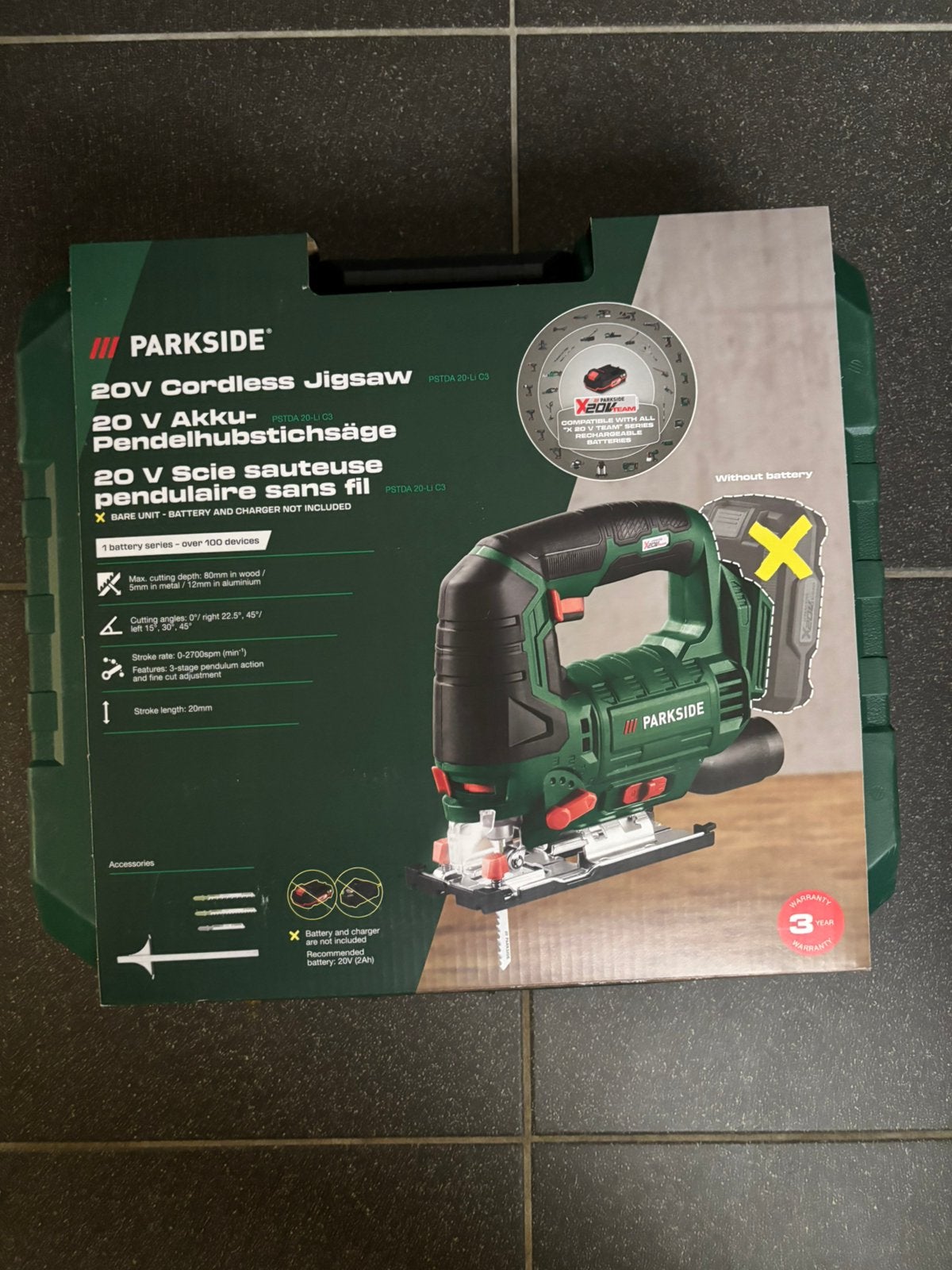 Parkside Decoupeerzaag, Ophalen, Nieuw