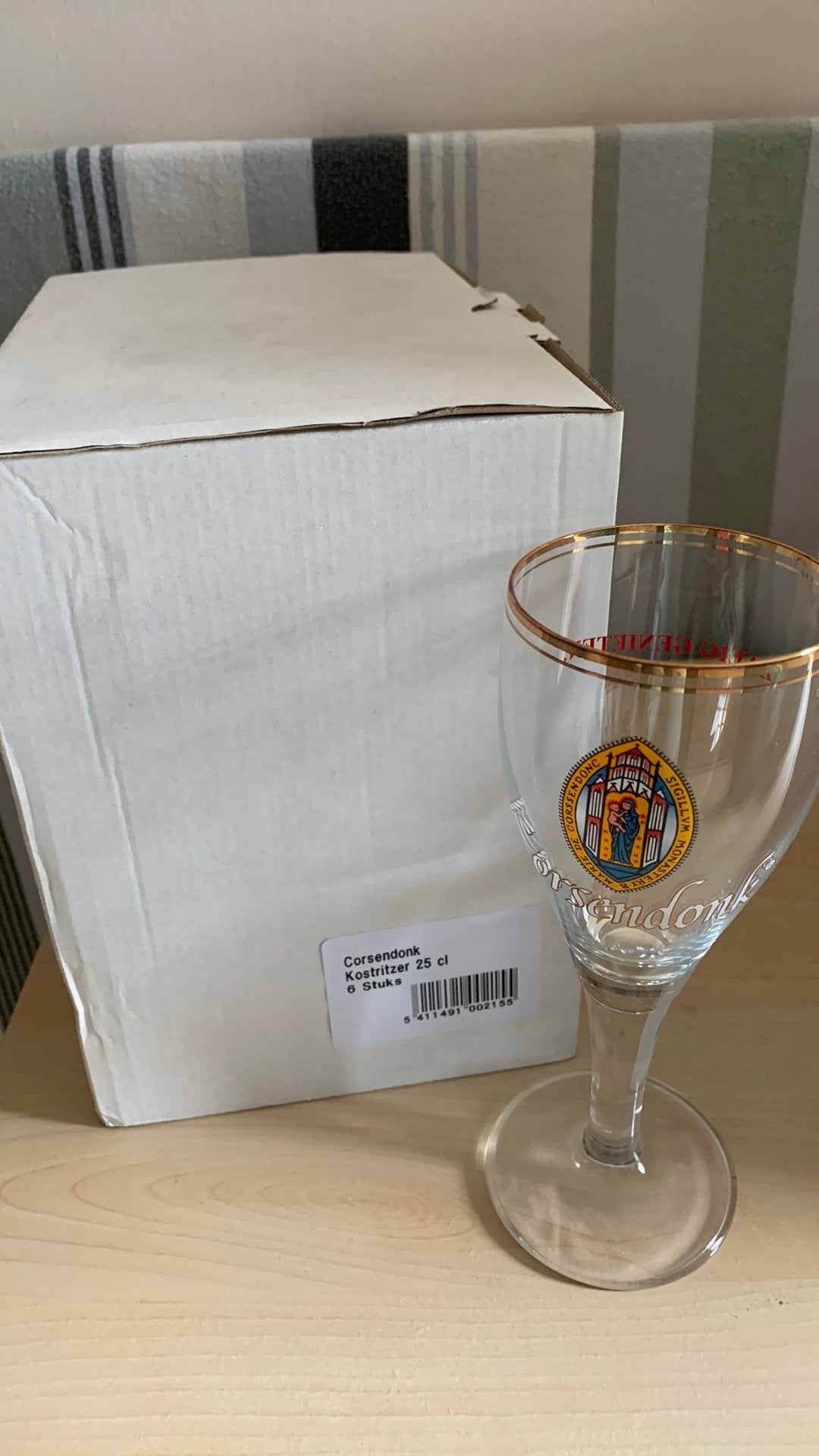 6x Corsendonk glas 25 cl, Verzamelen, Ophalen, Nieuw, Bierglas
