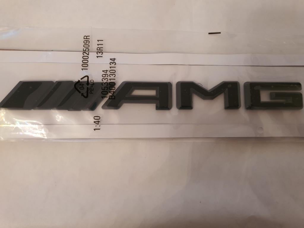 Mercedes Amg koffer logo in chroom of zwart, Auto-onderdelen, Achterklep, Mercedes-Benz, Nieuw, Ophalen of Verzenden