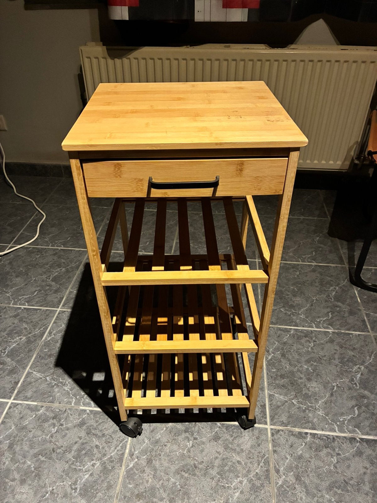 Houten multifunctionele kleine plank met wielen, Ophalen, Gebruikt