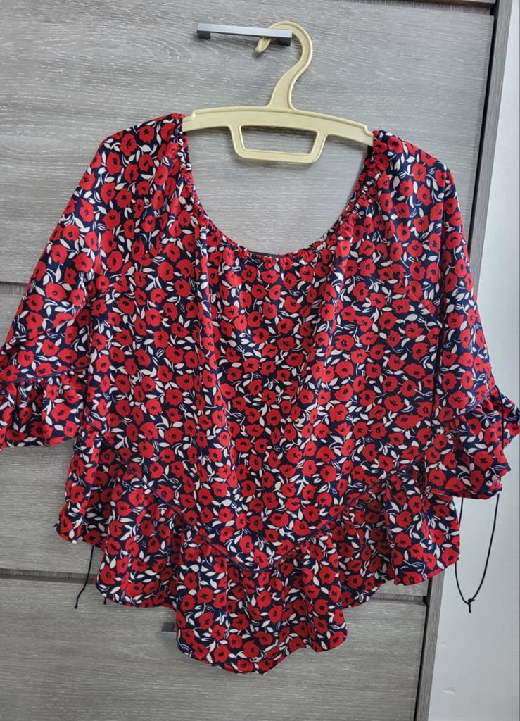Morgan bloemenblouse / top – maat 44, Ophalen of Verzenden, Maat 42/44 (L), Rood