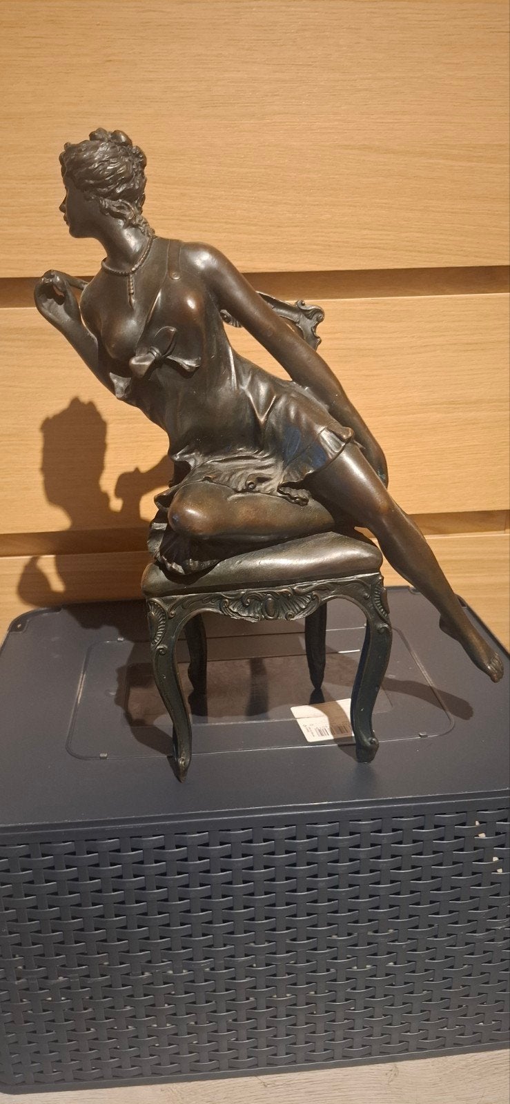 bronze beeld met stempel, Ophalen, Brons
