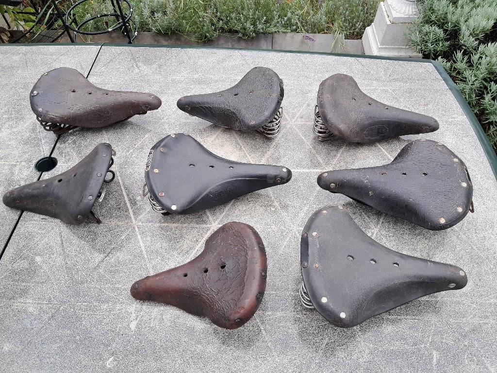 8 Lederen fietszadels, Fietsen en Brommers, Ophalen, Gebruikt, Leer, Brooks
