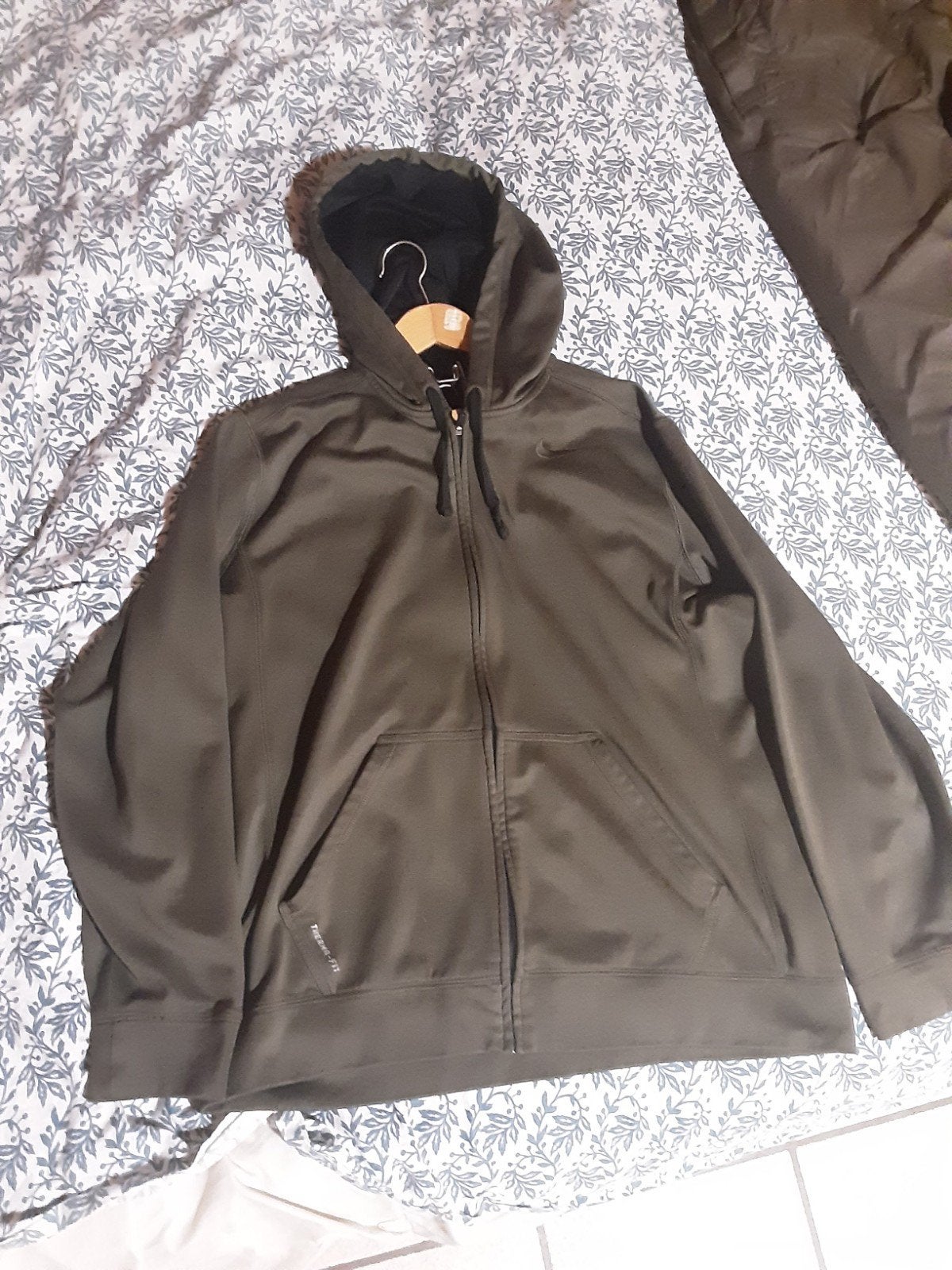 Veste vintage Nike Therma-FIT — Kaki/Army, Enlèvement ou Envoi, Taille 56/58 (XL), Nike, Vert