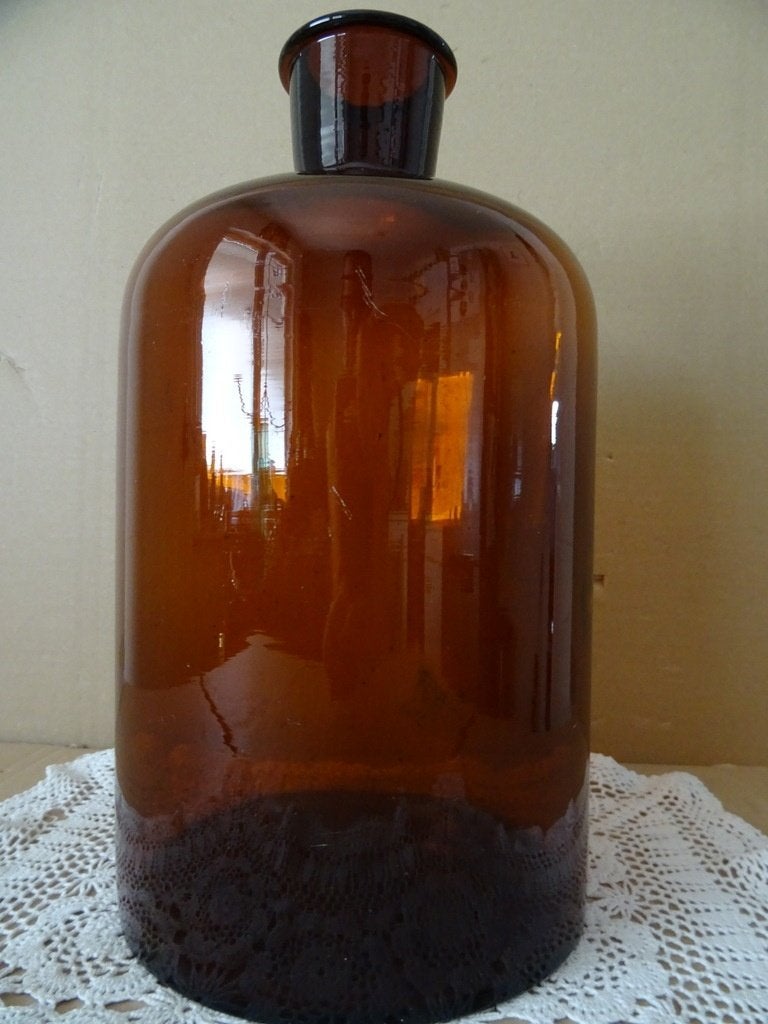 Grande bouteille de pharmacie ancienne pot à pharmacie 32cm, Antiquités & Art, Curiosités & Brocante, Enlèvement ou Envoi