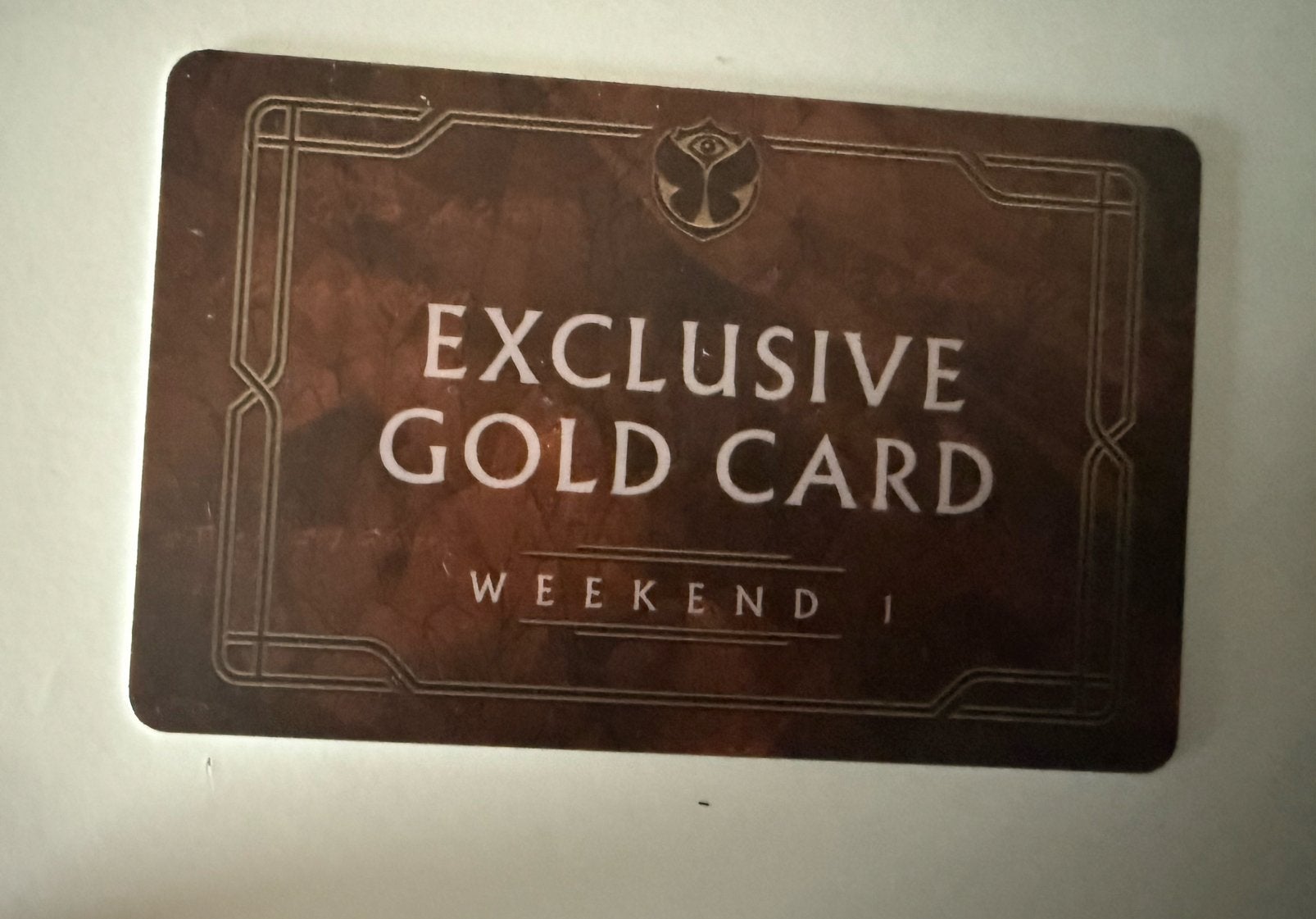 Tomorrowland exclusive gold Pearlcard