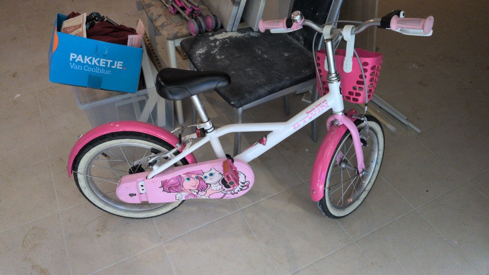 fiets 3-5 jaar, Fietsen en Brommers, Fietsen | Kinderfietsjes, Ophalen, Minder dan 16 inch, B-twin docto girl