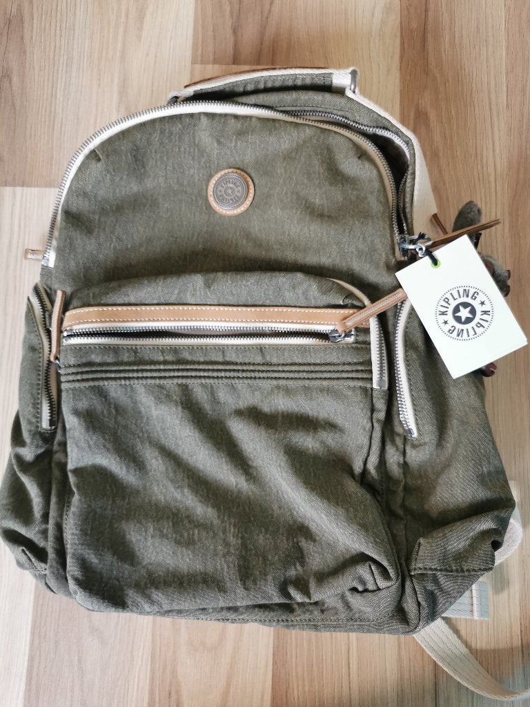 rugzak Kipling - kleur Khaki, Handtassen en Accessoires, Tassen | Rugtassen, Ophalen, Nieuw, Kipling