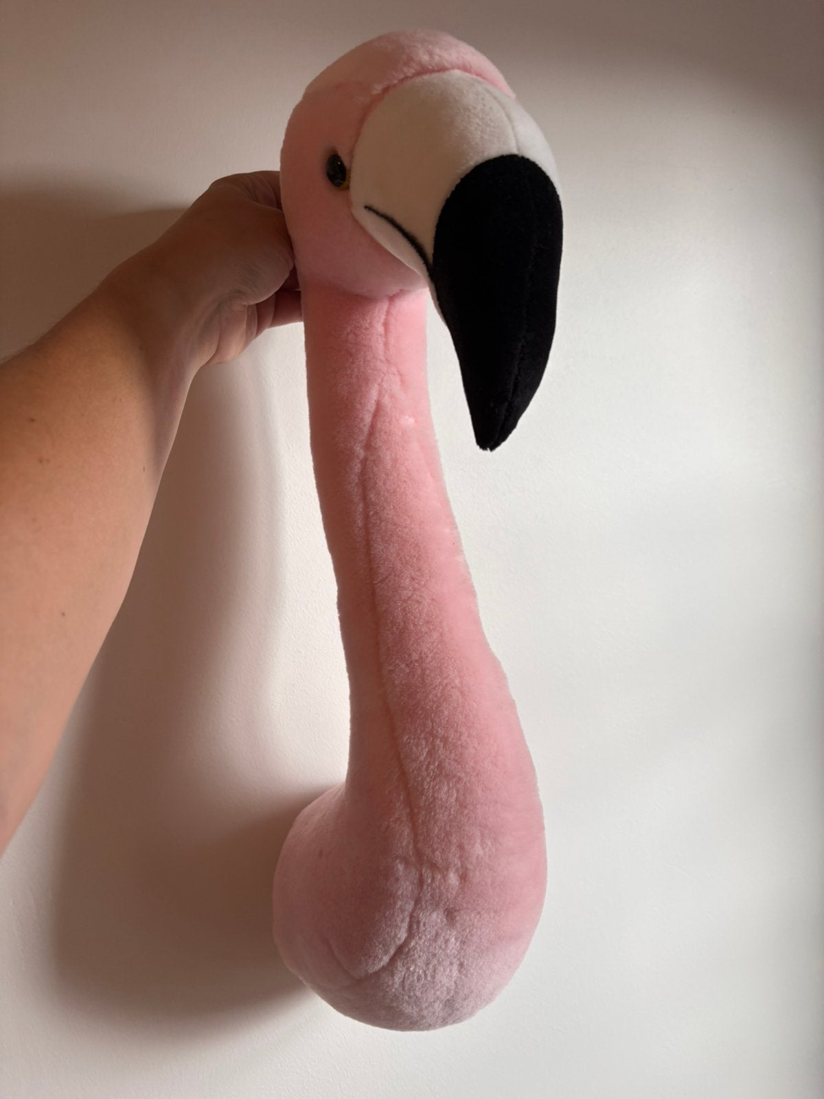Flamingo wanddeco, Ophalen