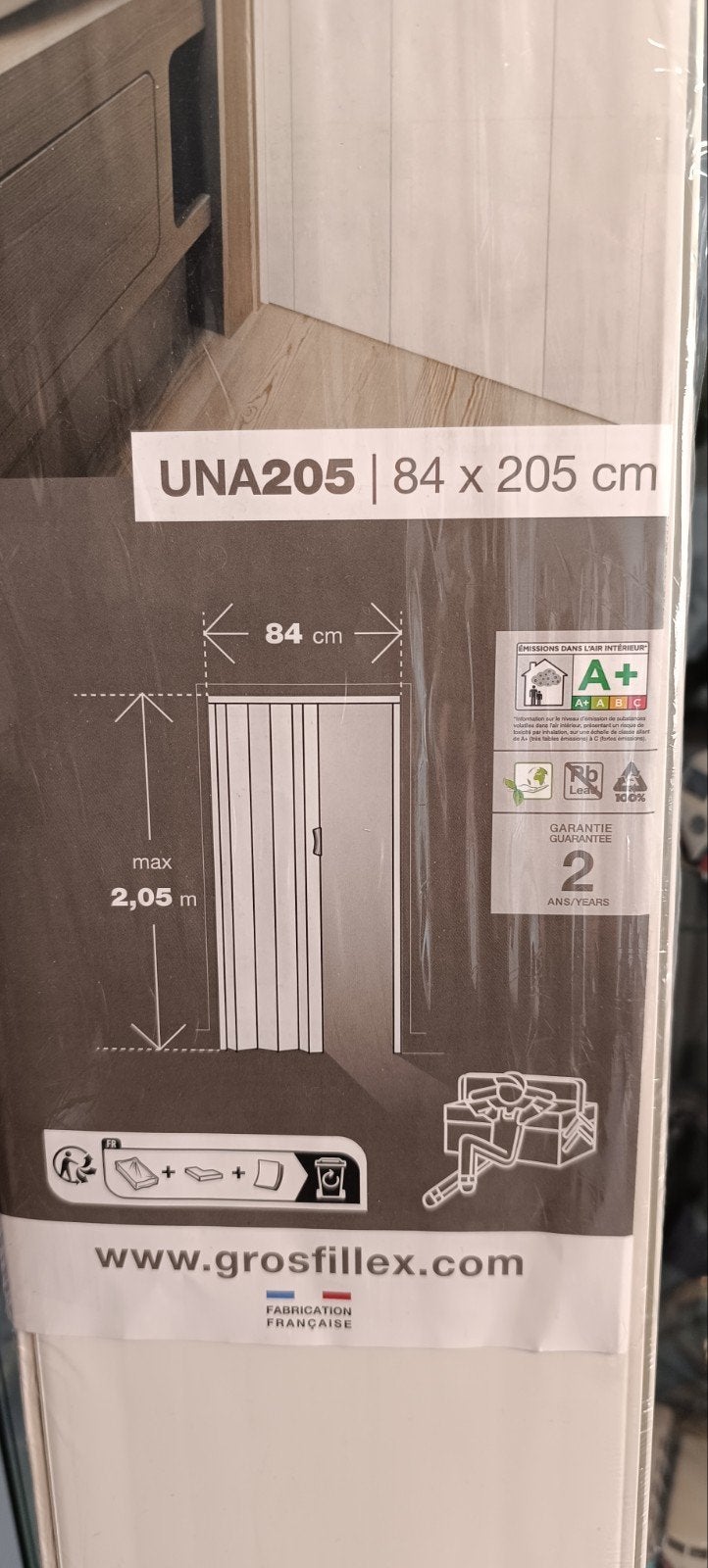 Grosfillex vouwdeur UNA 84 x 205 cm wit, Ophalen, Vouwdeur