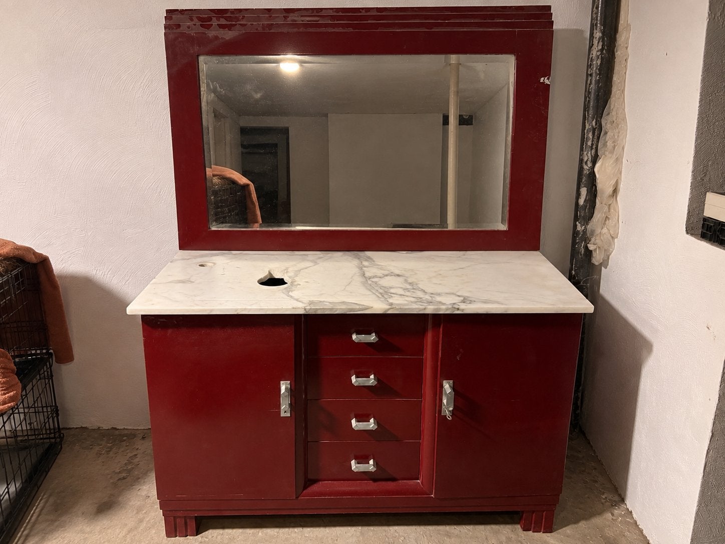 Art deco meubel 1930-40 met lavabo, Huis en Inrichting, Ophalen of Verzenden, Zo goed als nieuw