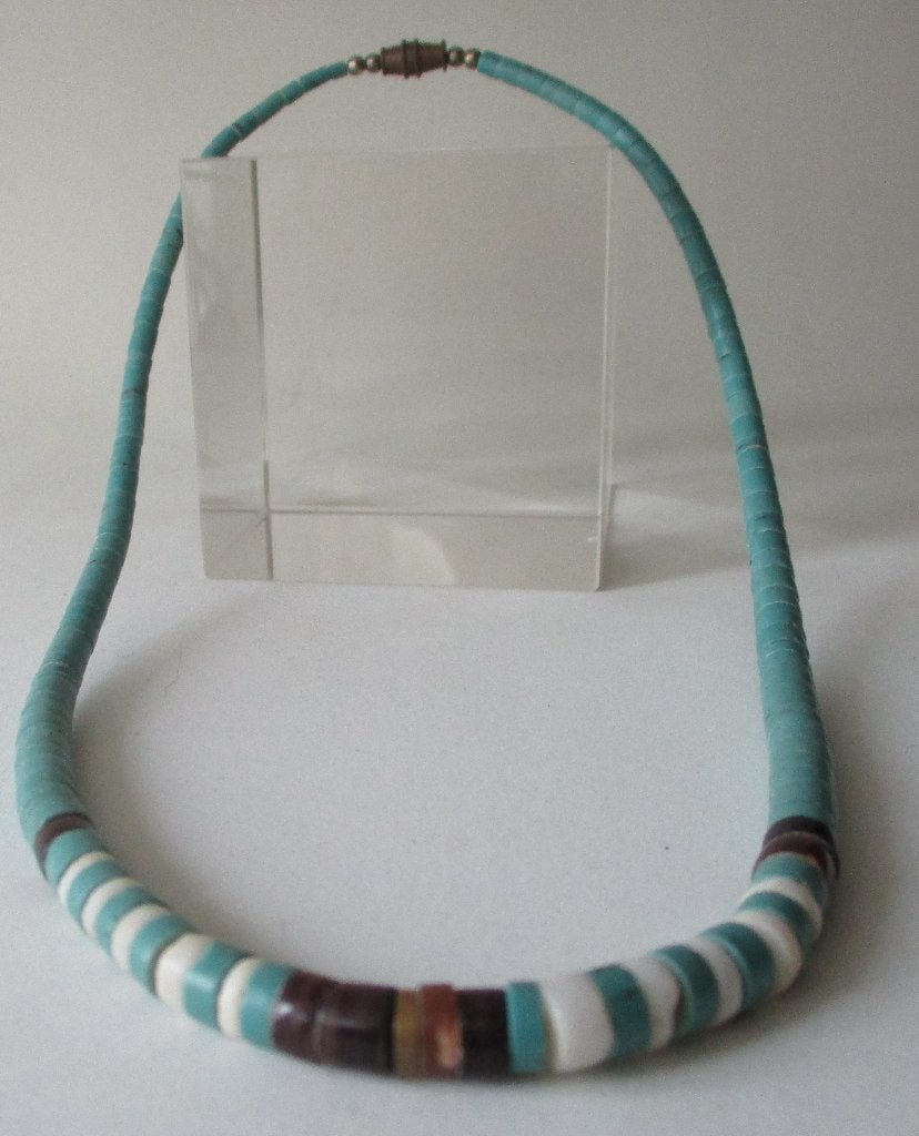 Ketting KT06: Mooie Turquoise Mineraal ketting met schildpad, Envoi, Autres matériaux, Collier