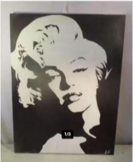 Œuvre magnifiquement peinte 'Marilyn Monroe' - LF, Antiquités & Art, Enlèvement ou Envoi
