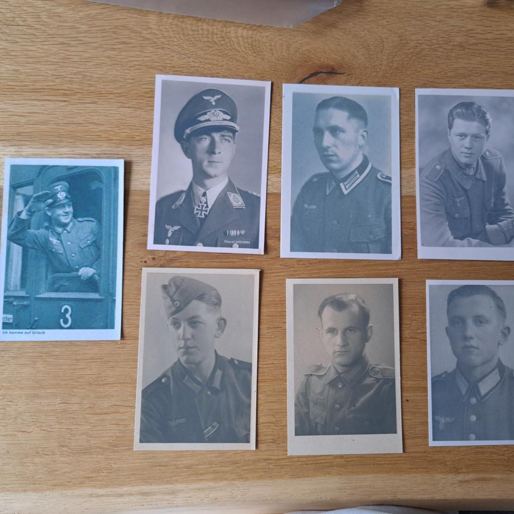 Set oude WO2 portretfoto’s Duitse militairen, Verzamelen, Ophalen of Verzenden