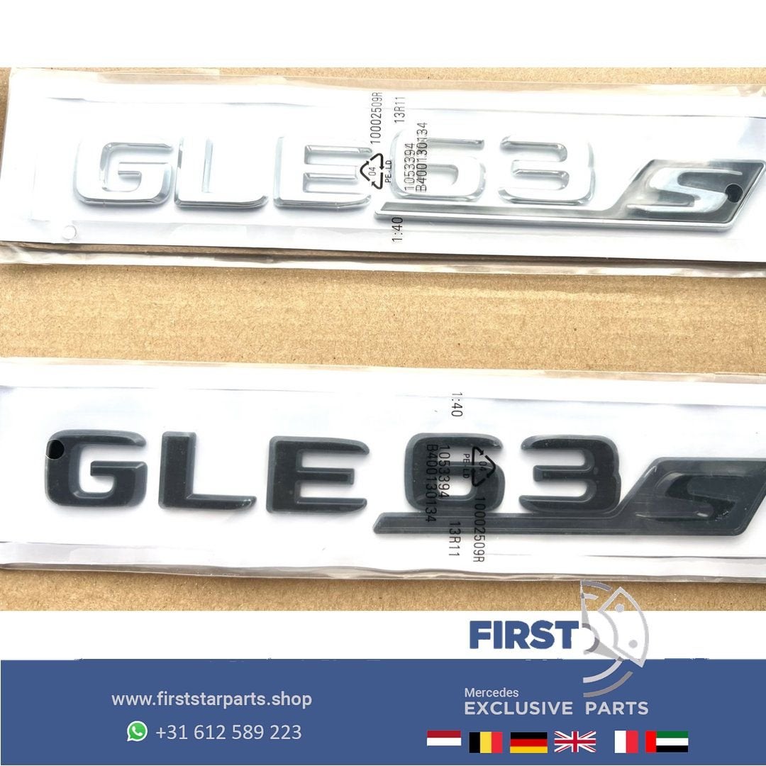 W166 C292 W167 GLE63s AMG LOGO GLE 63 S LETTERS ZWART of CHR, Gebruikt, -, Ophalen of Verzenden, Achter