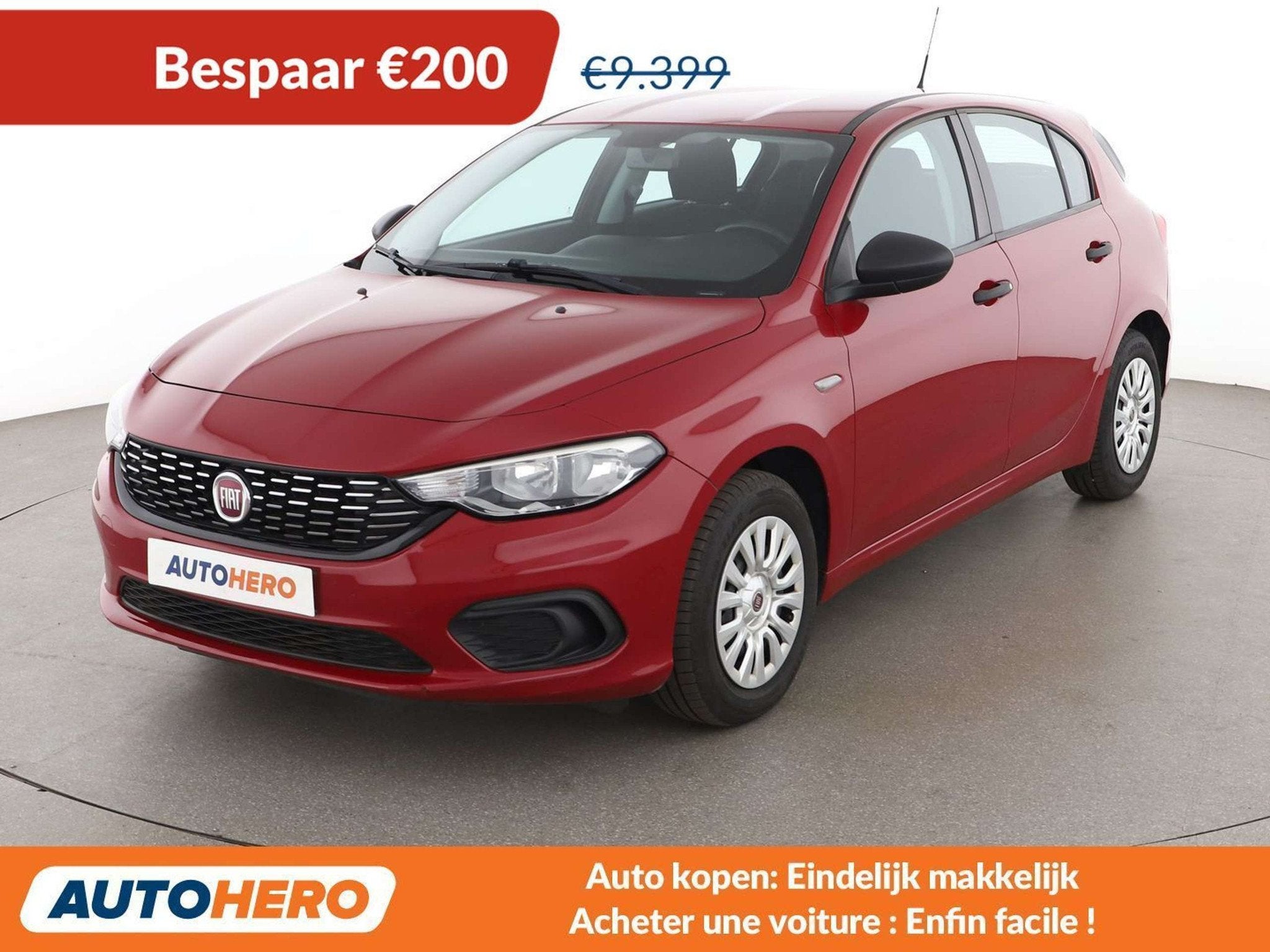 Fiat Tipo 1.4 Pop (bj 2017), Auto's, Voorwielaandrijving, Stof, Zwart, 95 pk