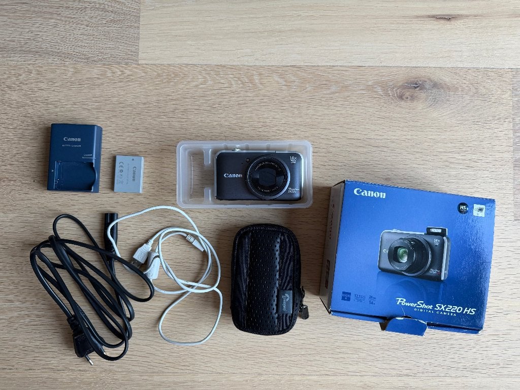 Canon PowerShot SX220 HS – Retro Digicam  (Complete set), Audio, Tv en Foto, Fotocamera's Digitaal, Ophalen, Canon, 10 megapixels