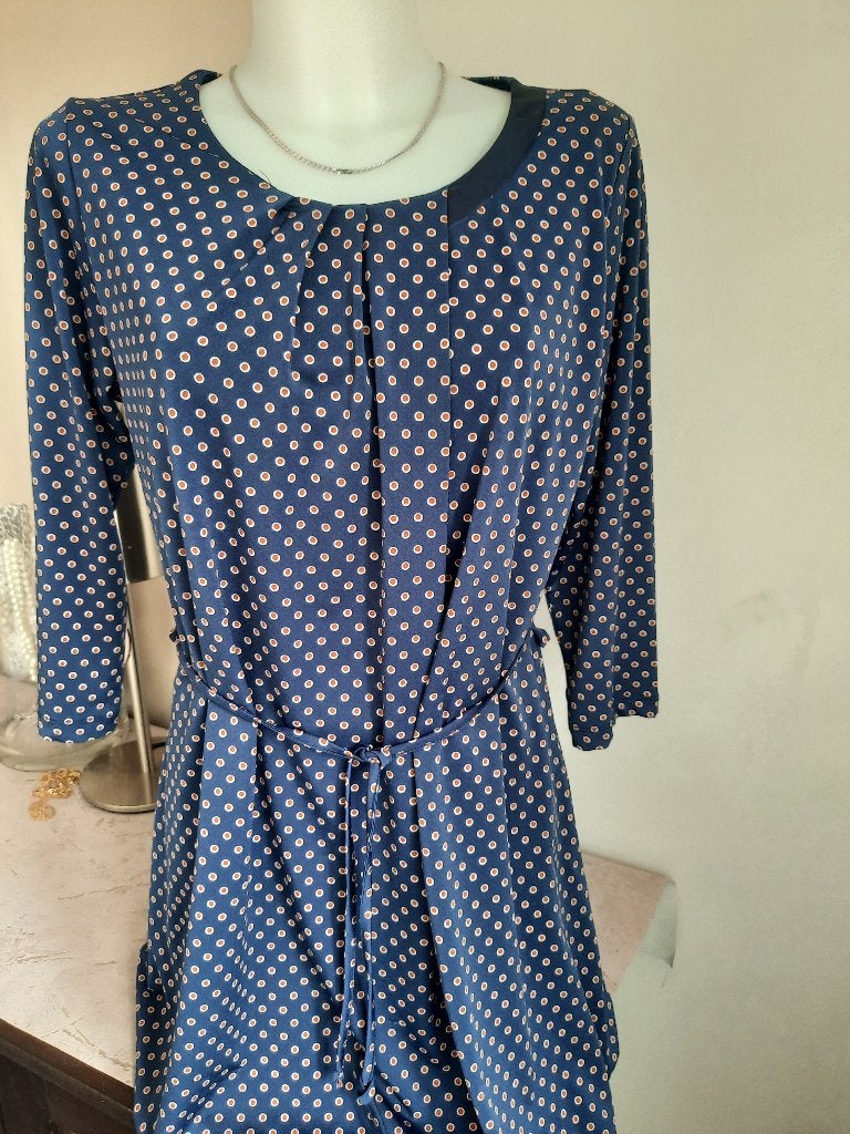 PTC mooi donkerblauw kleed L/XL, Taille 42/44 (L), Enlèvement ou Envoi, Comme neuf, Bleu