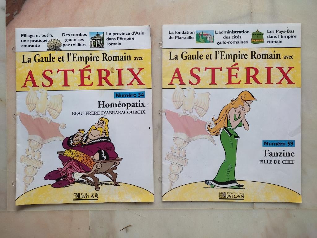 La Gaule et l'empire romain avec Astérix : n 54 et 59., Collections, Personnages de BD, Enlèvement ou Envoi, Astérix et Obélix