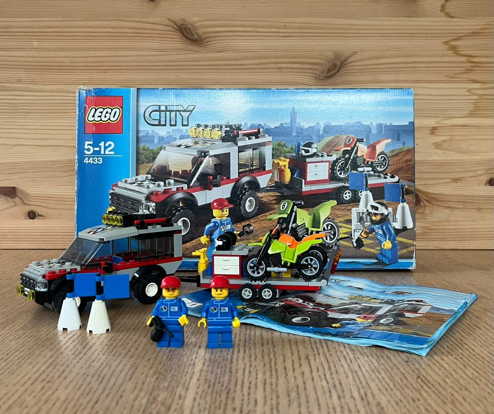 Lego City - 4433 - crossmotor transport, City, Enlèvement ou Envoi, Lego, Ensemble complet