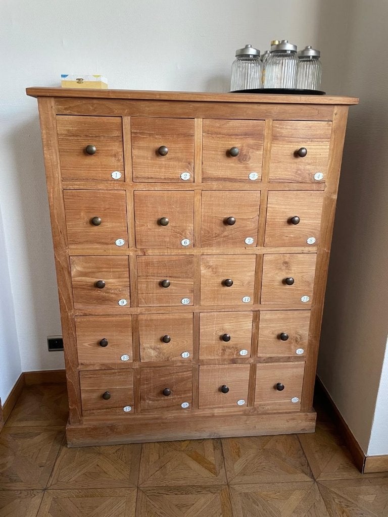apothekerskast, Huis en Inrichting, Kasten | Vitrinekasten, Ophalen, Gebruikt, 100 tot 150 cm, 100 tot 150 cm