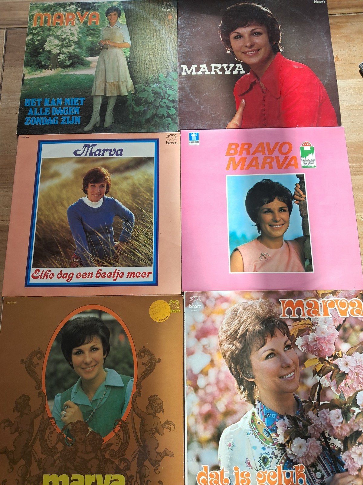 8 lp's Marva, CD & DVD, Enlèvement ou Envoi, Pochette photo, Chanson réaliste ou Smartlap, Utilisé