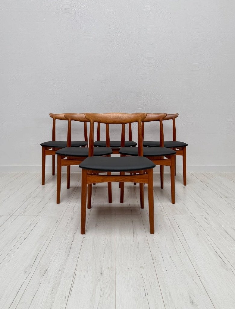 6 chaises Erik Wørts modèle 112 en teck Vamo danois 60s, Enlèvement