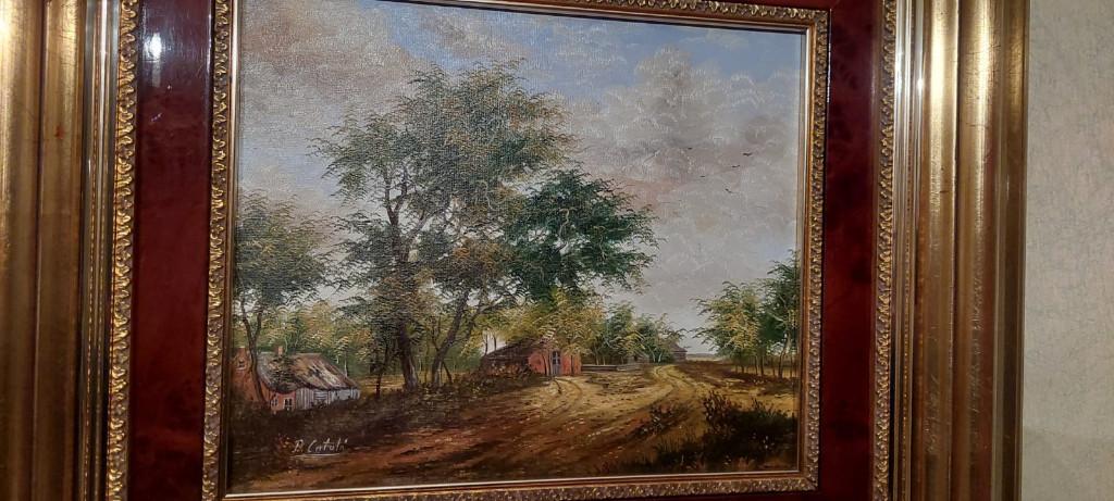 Vintage schilderij P. Català, Antiek en Kunst, Ophalen