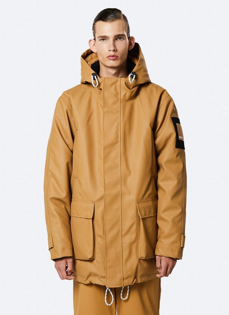 Winterwaterdicht jas Rains unisex ,maat- XS/S, Ophalen of Verzenden, Zo goed als nieuw, Maat 46 (S) of kleiner, Bruin