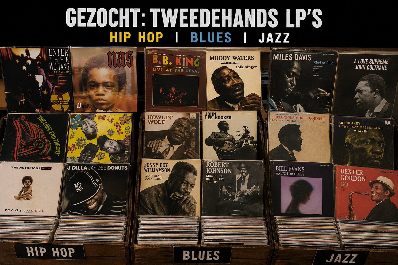 Gezocht: Tweedehands LP’s / Vinyl (Hip - Hop / Blues / Jazz), CD & DVD, Vinyles | R&B & Soul, Comme neuf, LP, Enlèvement ou Envoi