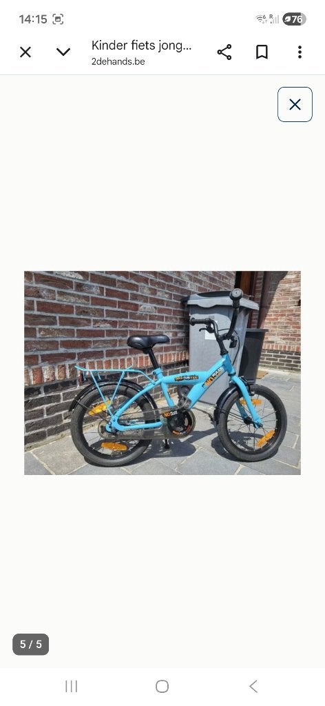 Kinder fiets, Fietsen en Brommers, Ophalen, Zo goed als nieuw, Terugtraprem, 16 tot 20 inch