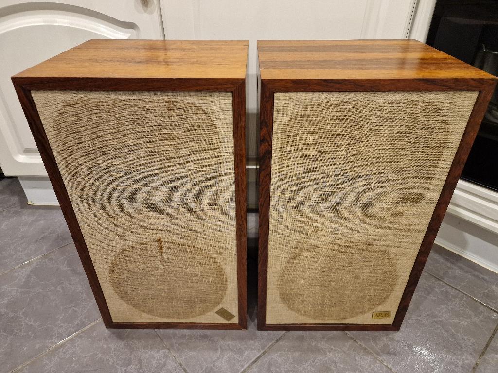 Set Acoustic Research AR5 lege kasten., Ophalen, Gebruikt, Front, Rear of Stereo speakers