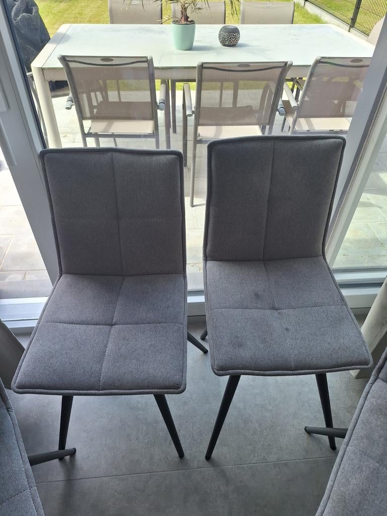 chaises, Enlèvement, Gris, Métal